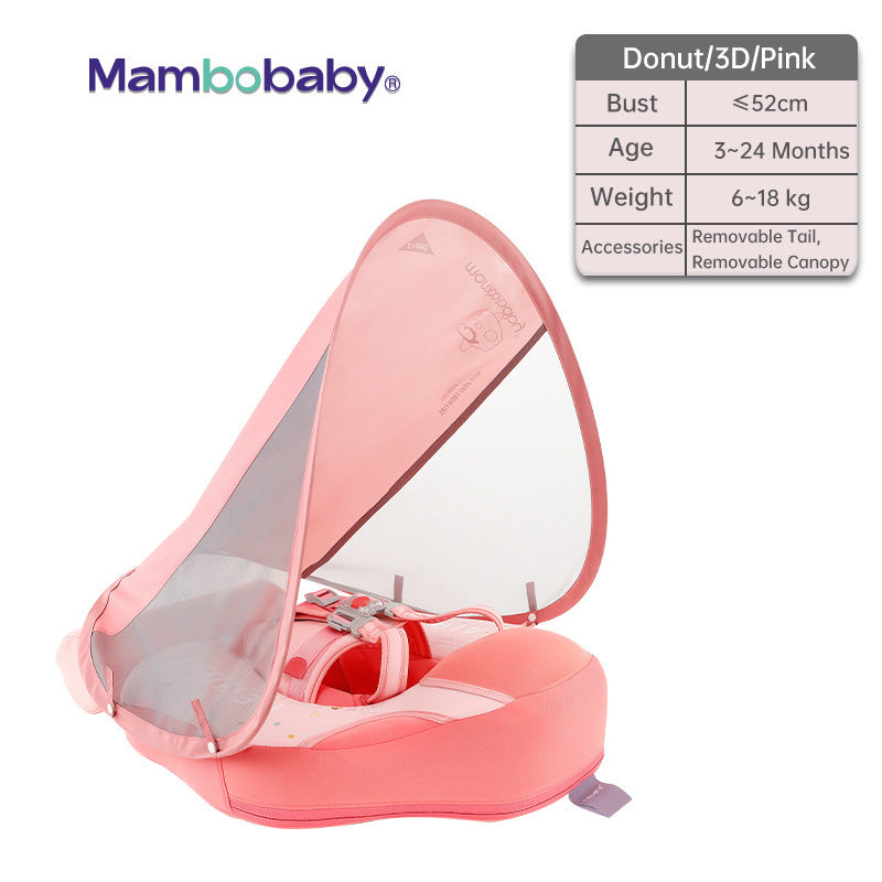 Mambobaby Inflatable Baby Swim Float with Canopy