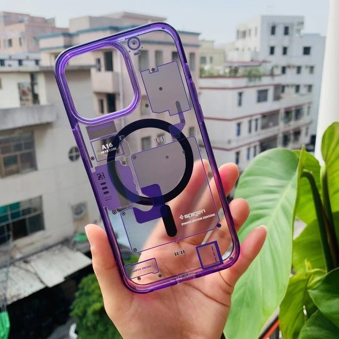 Transparent Acrylic Magnetic Phone Case for iPhone