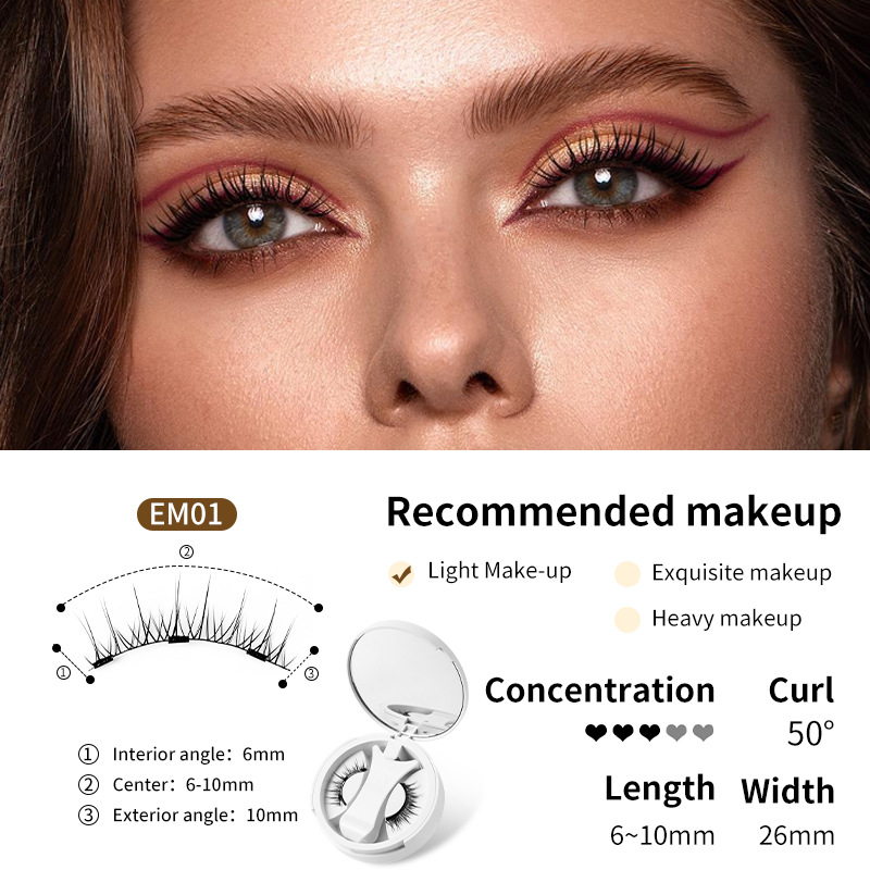 Magnetic False Eyelashes with Storage Box